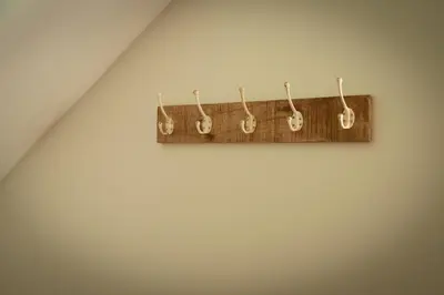 a row of hooks hanging on a wall at Villa Eden Sky in Prazeres in Prazeres