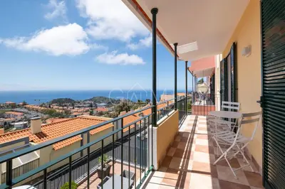 a balcony with a view of the ocean at Casa do Pico by GALMI in Funchal