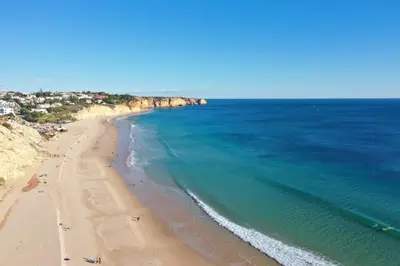 an aerial view of a beach with people on it at Orange Beach Ocean View, Porto de Mós VR29 in Lagos