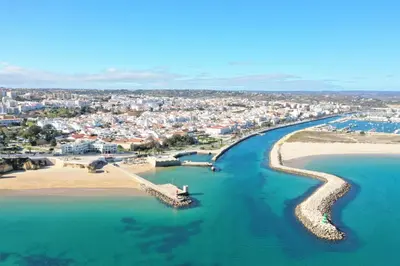 an aerial view of a beach and the ocean at Yellow Beach Ocean View, Porto de Mós VR38 in Lagos