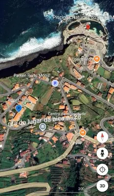 a map of a city and the ocean at Village Sun House - Porto Moniz in Porto Moniz