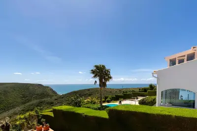 a villa with a view of the ocean at Arrifana Ocean View Villa in Aljezur