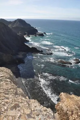 a view of the ocean from a cliff at Pipoca in Luz