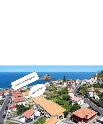 a map of a city with locations on it at Village Sea House - Porto Moniz in Porto Moniz