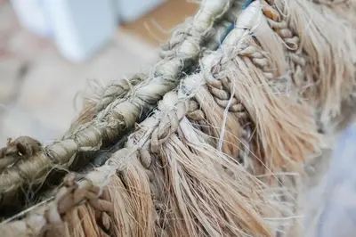 a close up of the end of a pile of rope at Cliffside Boho Villa in Luz