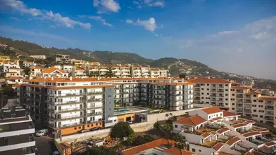 an aerial view of a city with buildings at Quintas Village AY by Atlantic Holiday in Caniço