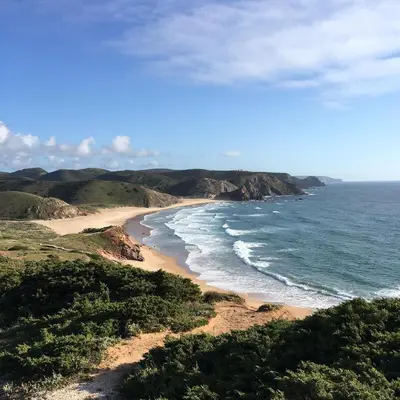 a view of a beach with the ocean at Carrapateira Lodge in Carrapateira