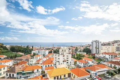 an aerial view of a city with buildings at City Centre Retreat by Homie in Funchal