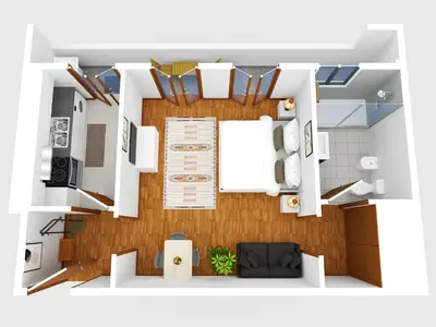 a floor plan of a house at Funchal Heritage Studio in Funchal