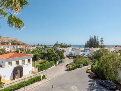 arial view of a street in a residential neighbourhood at Baía Beach Apartment in Luz