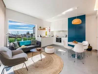 a living room with a couch and a table at Apt. Rocha N. in Lagos