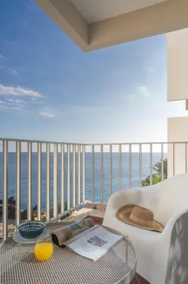 a balcony with a view of the ocean at Incredible sea view Apartamento do Mar I in Funchal