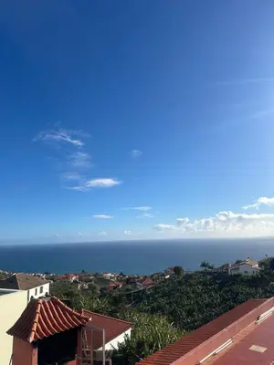 a view of the ocean from the roof of a building at Casa Mary Bela's in Ponta do Sol