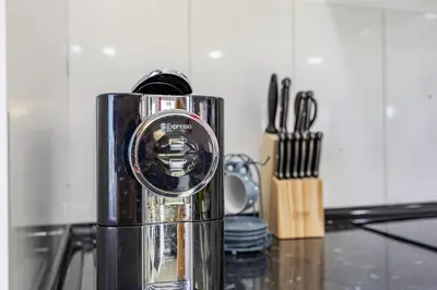 a blender sitting on top of a kitchen counter at Azur & Bellevue du Caniço by YOUR KEY in Caniço