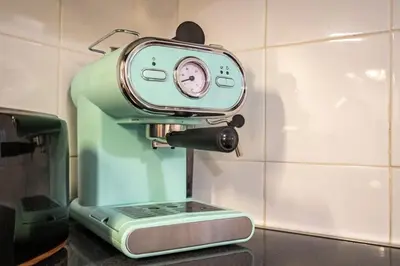 a hello kitty espresso machine sitting on a counter at Studio Sardinha-1 min walk to beach in Burgau