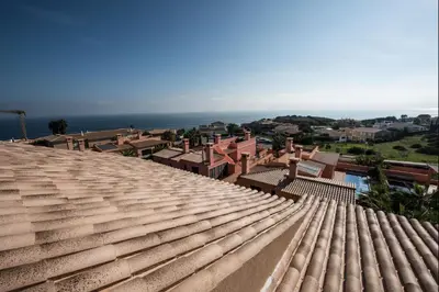 a view from the top of a roof at Apt. Arribas in Luz
