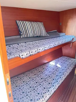 a pair of bunk beds on a boat at Timeresci in Calheta