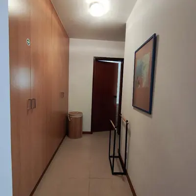 a hallway with a door and a hallway at Sol I in Funchal
