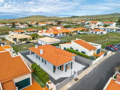 an aerial view of a suburb with houses at Casa Mieiro - Porto Santo in Porto Santo