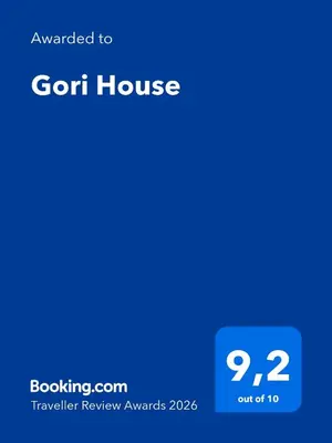 a screenshot of a cell phone with the text upgraded to goat house at Gori House in Madalena do Mar