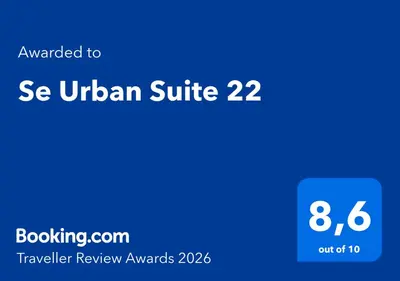 a blue sign with the words se ukrainian suite at Se Urban Suite 22 in Funchal