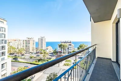 a balcony with a view of the ocean at Forum Ocean View 5C by Homie in Funchal