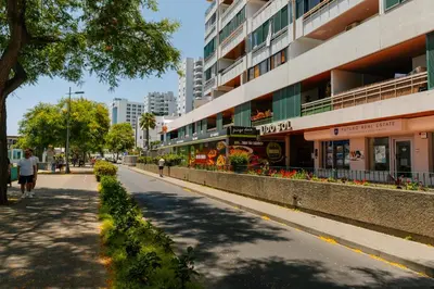 a street in a city with a building at Lido Escape in Funchal
