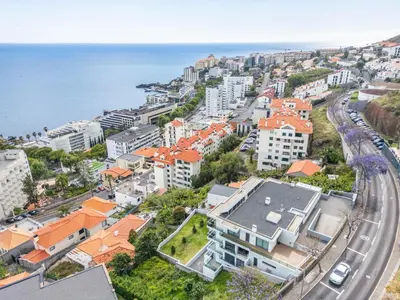 an aerial view of a city with the ocean at The Ocean Gaze by Homie in Funchal