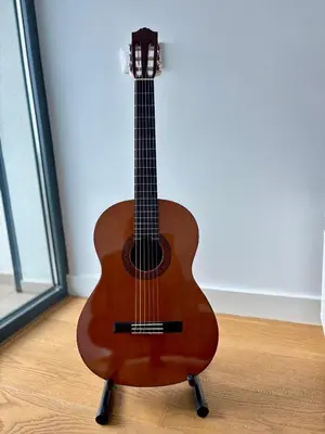 a guitar sitting on a stand in a room at Dream Home - everything you deserve! in Funchal