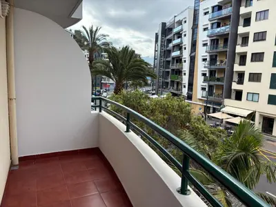 a balcony with a view of a city at Robert Apartment in Ajuda in Funchal