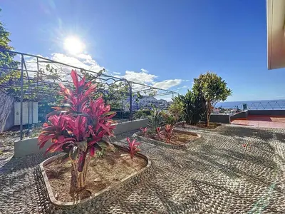 a row of plants on the balcony of a building at Villa Santa Luzia 2 by Atlantic Holiday in Santa Luzia