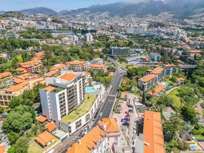 an aerial view of a city with buildings at Infinity View by Homie in Funchal