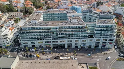 an aerial view of a building in a city at Plaza Residence in Funchal