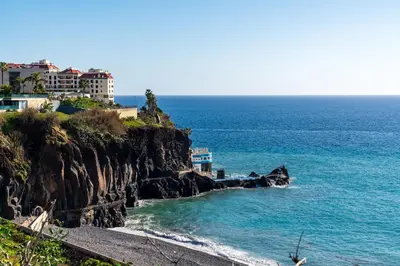a view of the ocean from a cliff at Acqua Residence VI by An Island Apart in Funchal