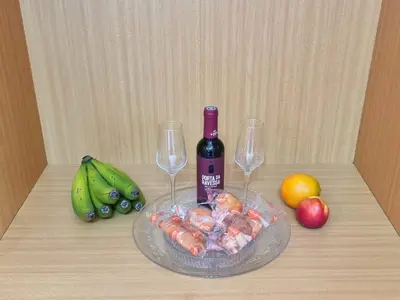 a living room with a glass table and a flat screen tv at Funchal Cozy Private Room, Ensuite Bathroom, WiFi and Great Location in Funchal