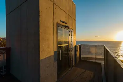 a balcony of a building with a view of the ocean at GuestReady - Soothing escape in Funchal in Funchal