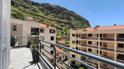 a view from the balcony of a building at Apartamento Luar in Ribeira Brava