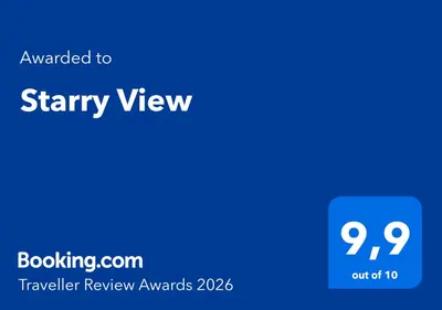 a blue screen with the text emailed to stationify view at Starry View in Funchal