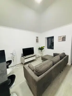 a living room with a couch and a flat screen tv at Vila Ramos II-Funchal in Funchal