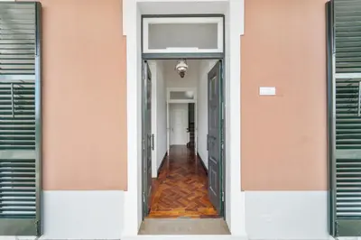 an open door to a hallway in a building at Akosuah's Villa in Funchal