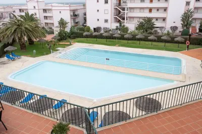 a swimming pool on the balcony of a apartment at St James 30 by Destination Algarve in Luz