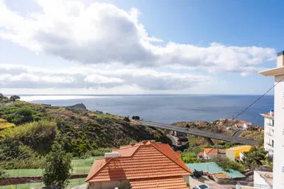a view of the ocean from a building at Atlantic View I By GALMI in Santa Cruz