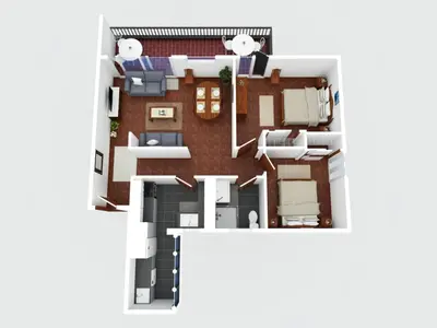 a rendering of a floor plan of a house at Casa Nóbrega, By OP in Funchal