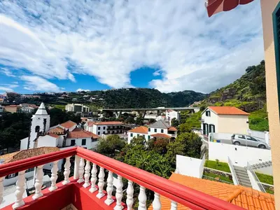 a view from the balcony of a house at Casa da Rochinha in Santa Cruz