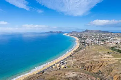 an aerial view of the beach in cape town at Casa Encosta do Sol by An Island Apart in Porto Santo