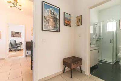 a bathroom with a glass shower and a toilet at Casa dos Vinhos by Atlantic Holiday in Santa Maria Maior