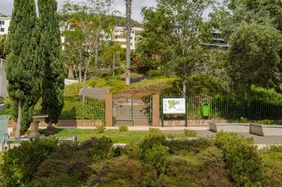 a park with a fence and a skate park at Apartamento da Silva by An Island Apart in Funchal