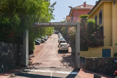 a street with a sign that reads living kurilli at Mar e Sol Chic & Modern City Apartment in Funchal