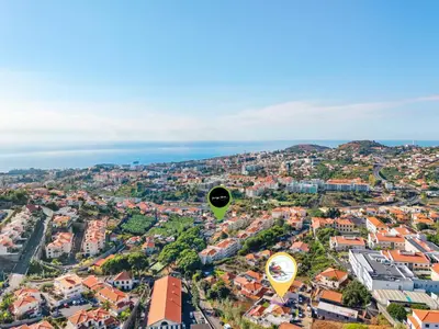 an image of a hot air balloon with a city at Mimi Holiday House - Free Parking in Funchal