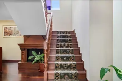 a spiral staircase with a potted plant on it at Ribeira Brava Studios - P in Ribeira Brava